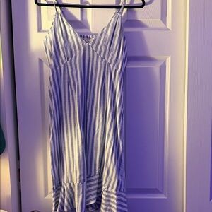 Striped Blue Midi Dress